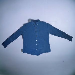 IZOD Men’s Slim Fit Button Down Shirt Blue Checkered - XL